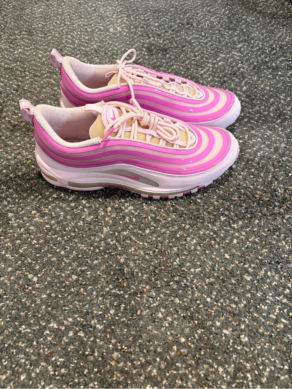 Pink Layered Athletic Sneakers - Unisex Comfort and Style